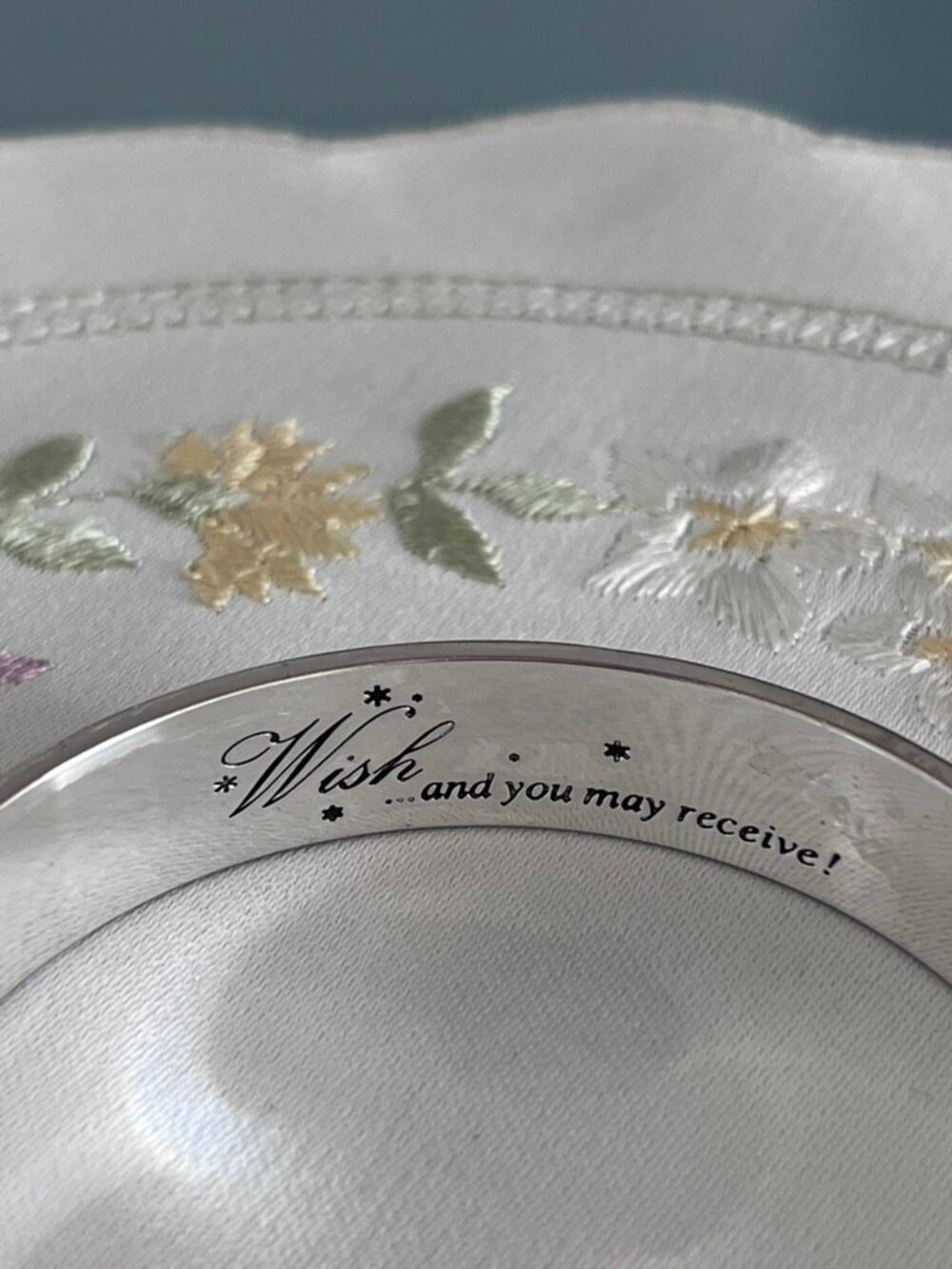 Brighton Versailles Apollo Bangle with "WISH" Message